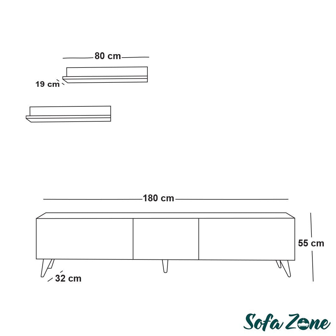ترابيزة شاشة 3 قطع - szs04