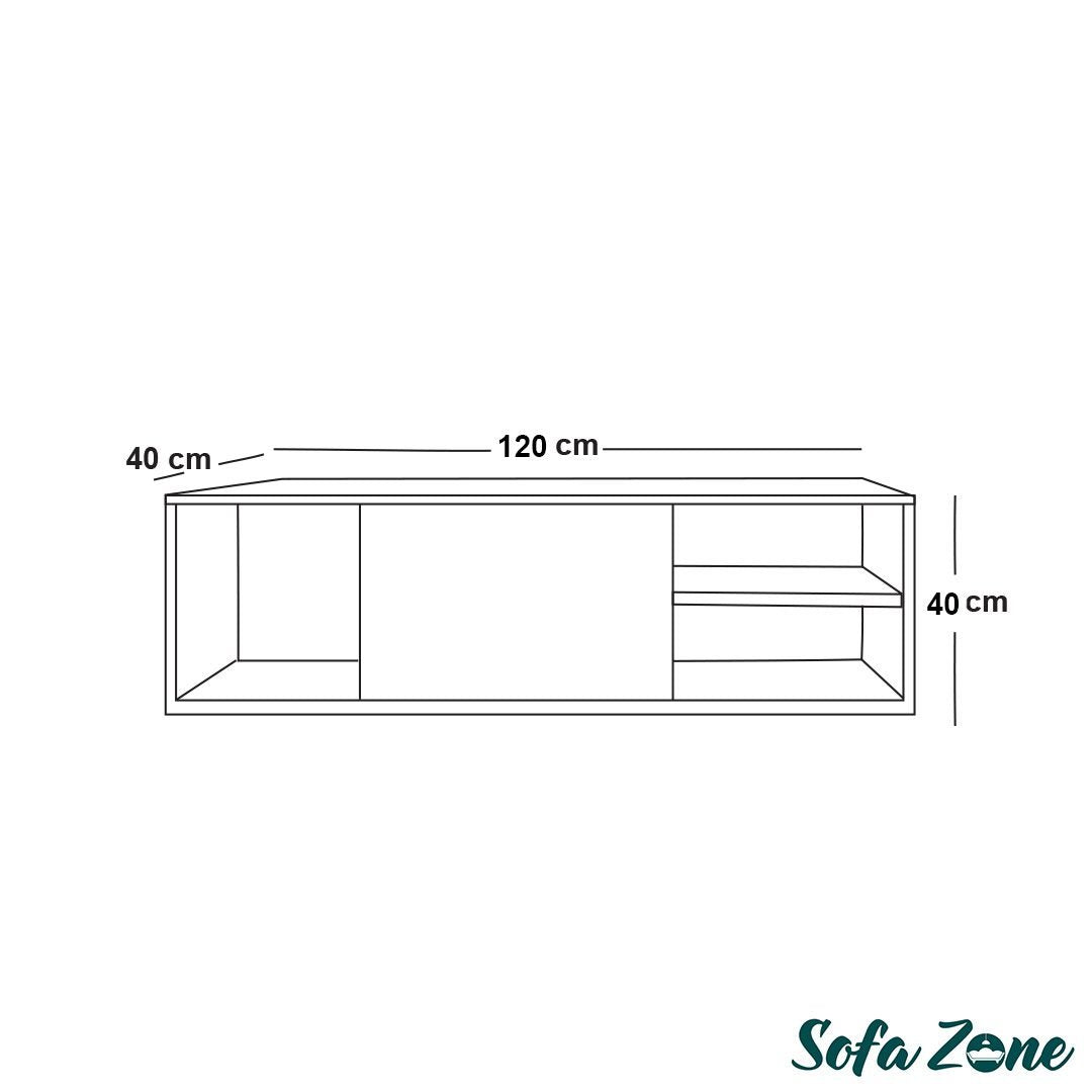 ترابيزة تلفزيون خشب مودرن بضلفة