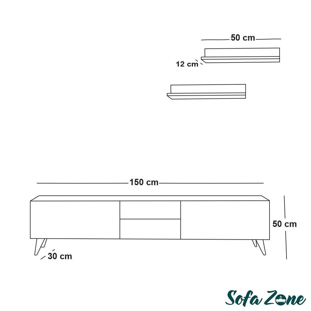 ترابيزة تليفزيون مودرن خشب mdf szs08
