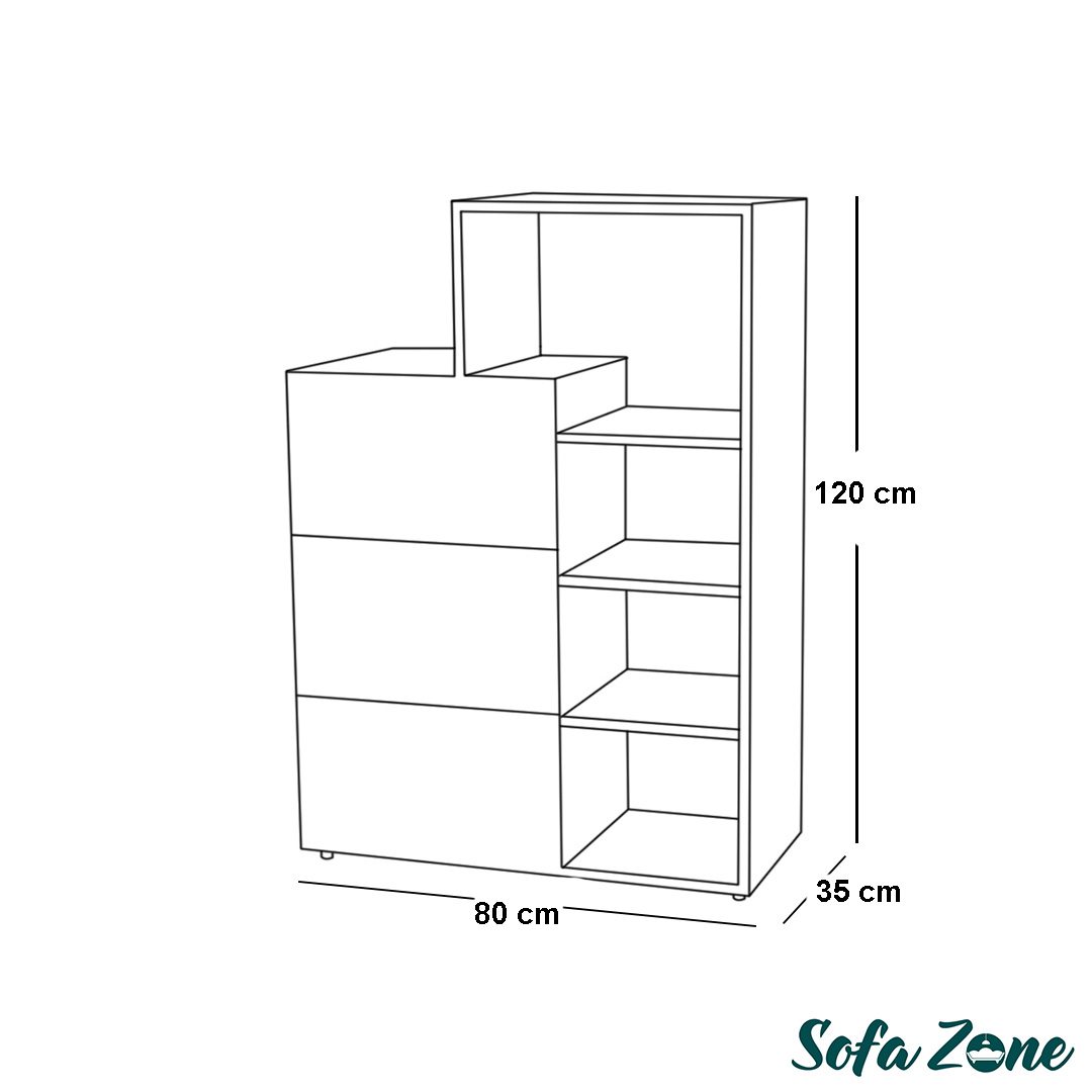جزامة خشب بيج في أبيض - SZG03