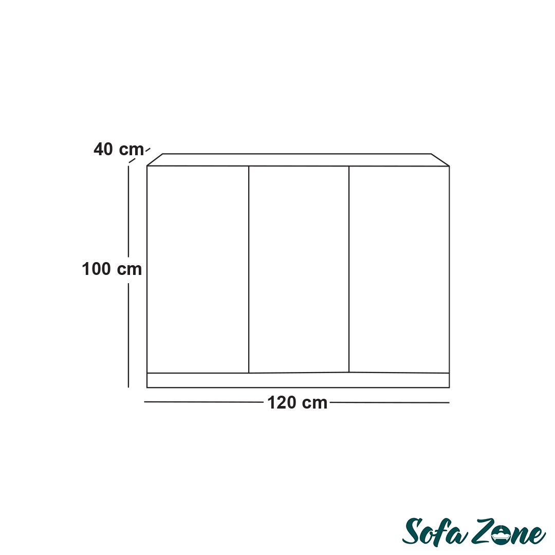جزامة خشب أبيض مودرن 3ضلفة - SZG04