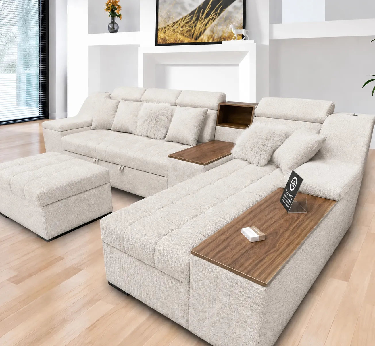 ركنة سرير وسحارة وبف – SZ1052