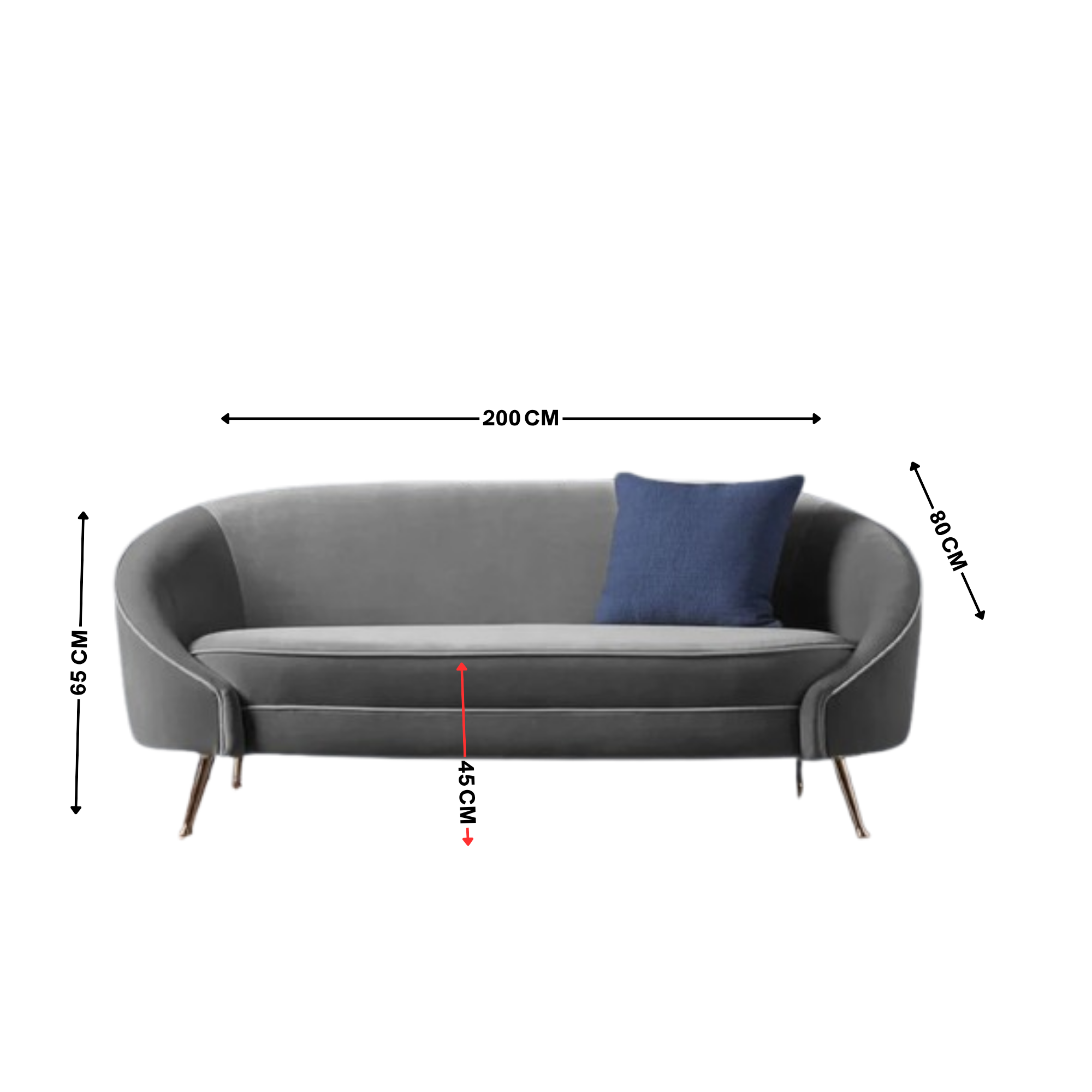 Gray Round Sofa – sz429