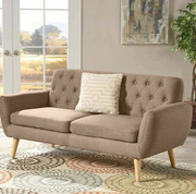 Tufted Beech Wood Sofa