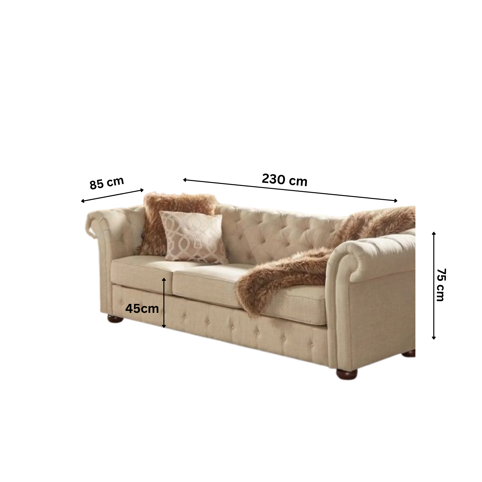 Tufted Three-Seater Sofa – sz31