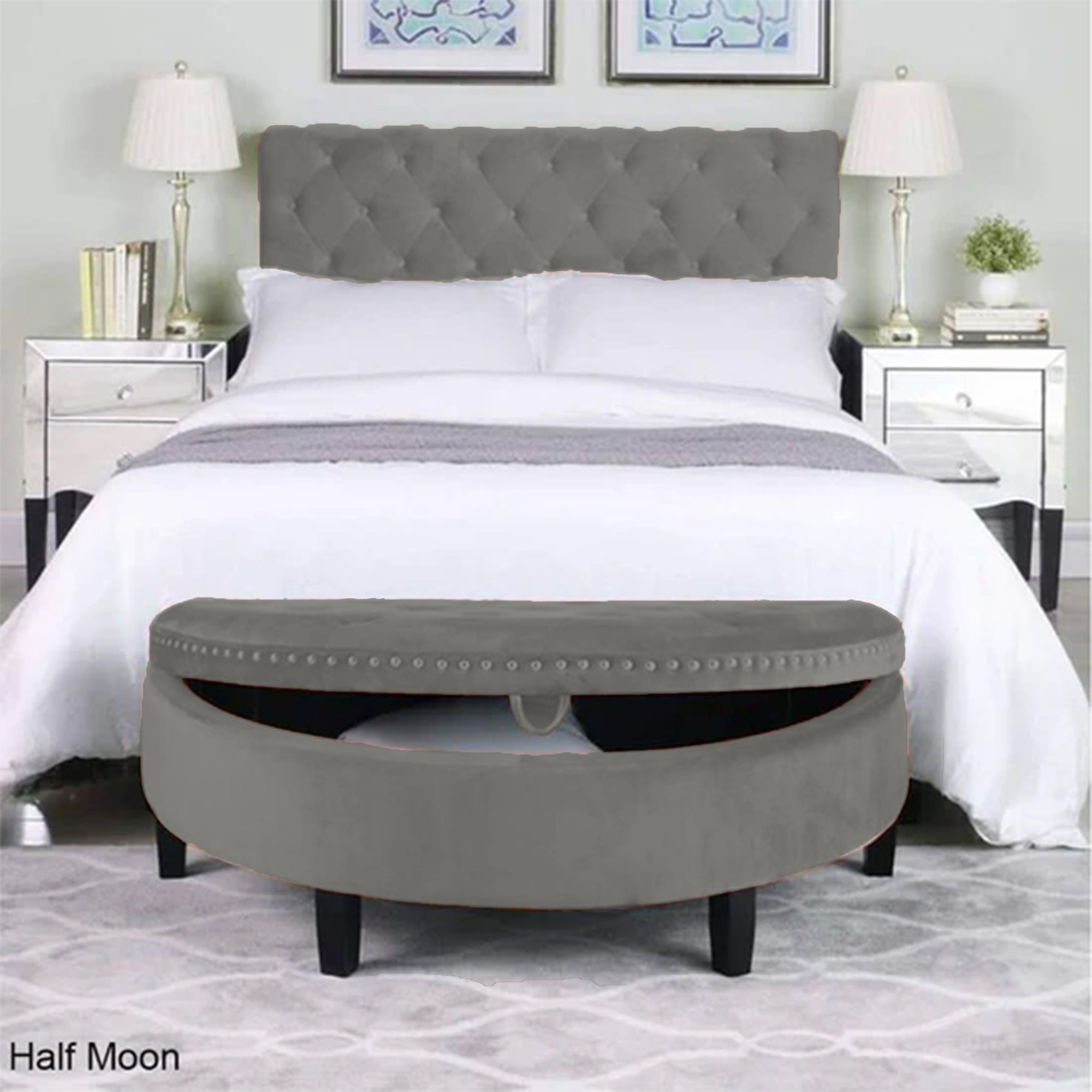 half moon -سرير كابتونيه وبانكيت