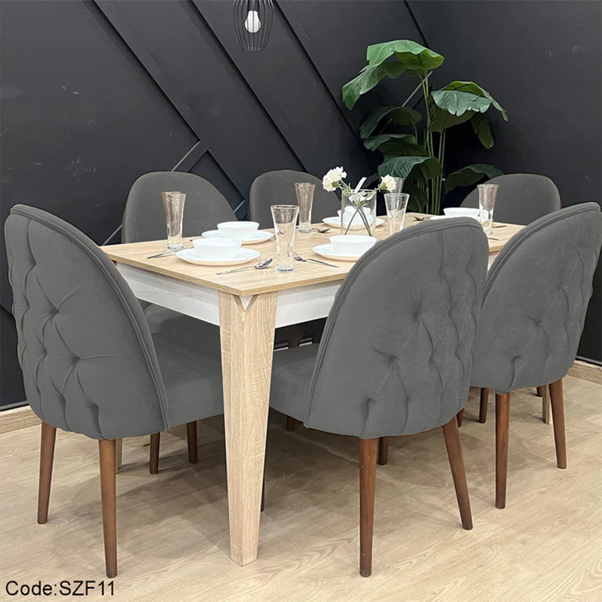 سفرة كابتونيه مودرن 6 كراسي