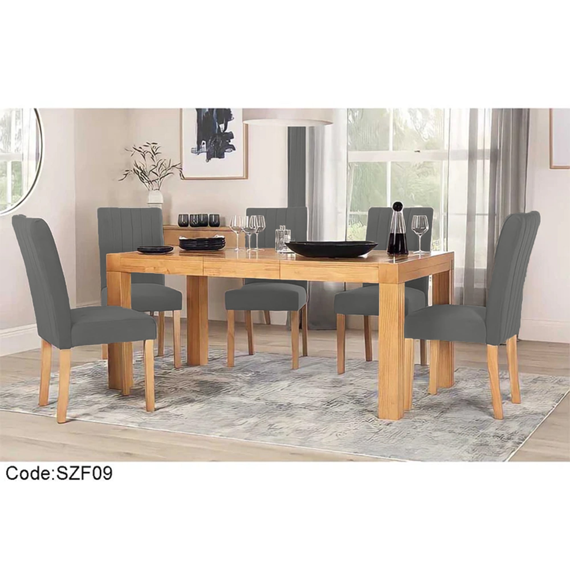 كراسي سفرة كلاسيك رمادي-szf09