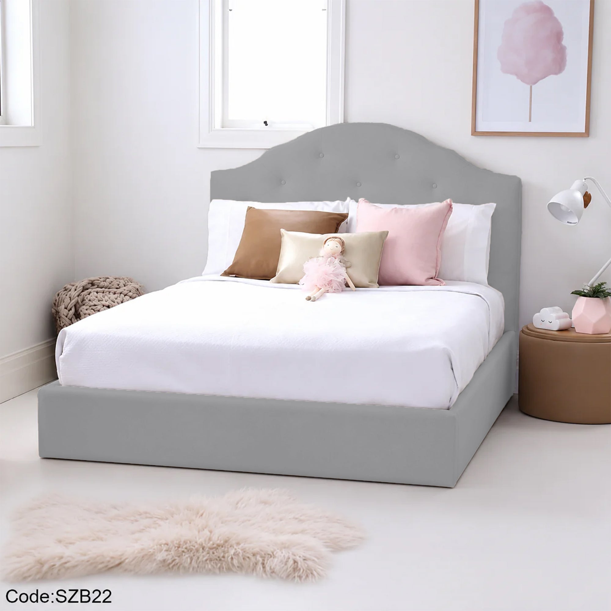 Children's Wooden Bed Size 120 cm - szb22