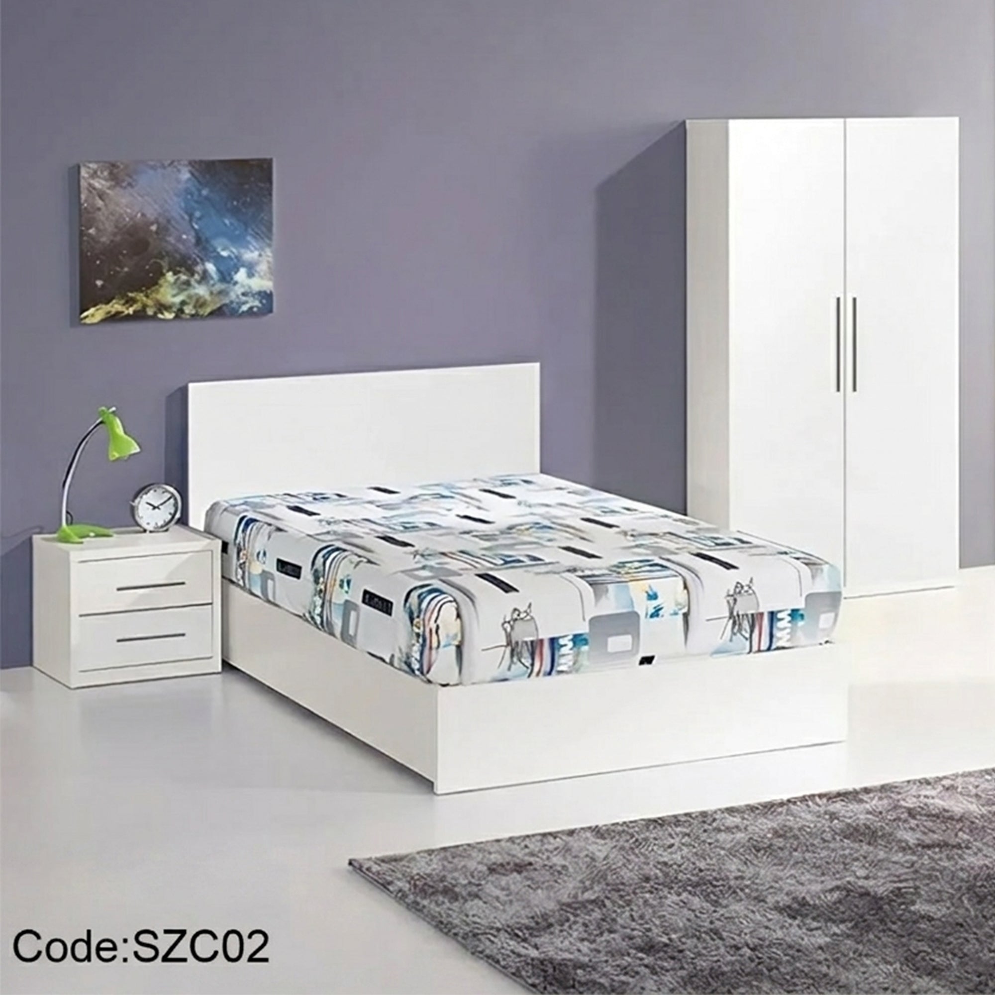 غرفة أطفال بيضاء 3 قطع – SZC02