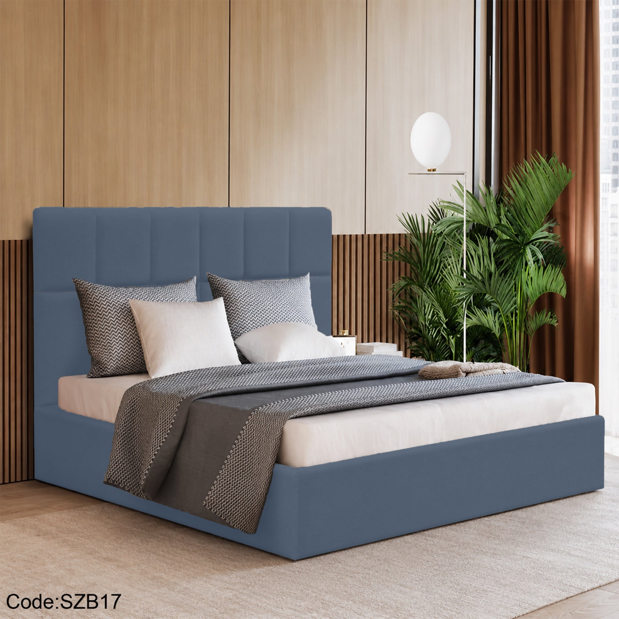 szb17 160 cm Bed Gray