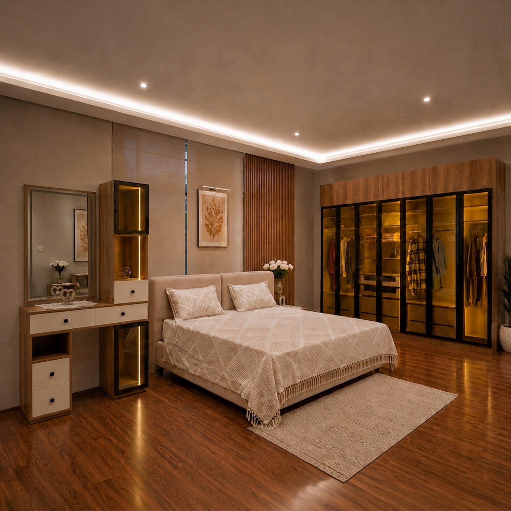 غرفة نوم 5 قطع بدريسنج كبير – SZR46