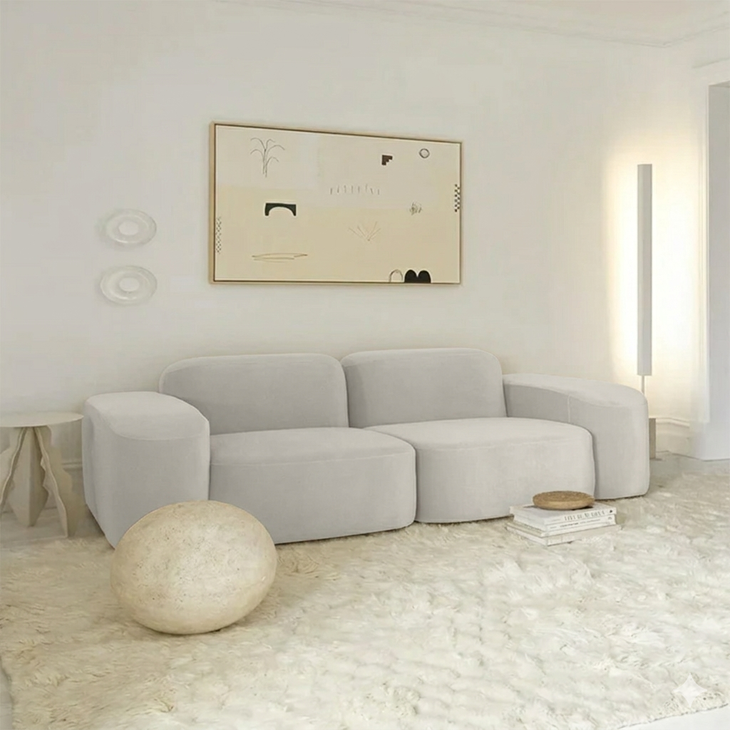 Beige Two-Seater Sofa – sz428