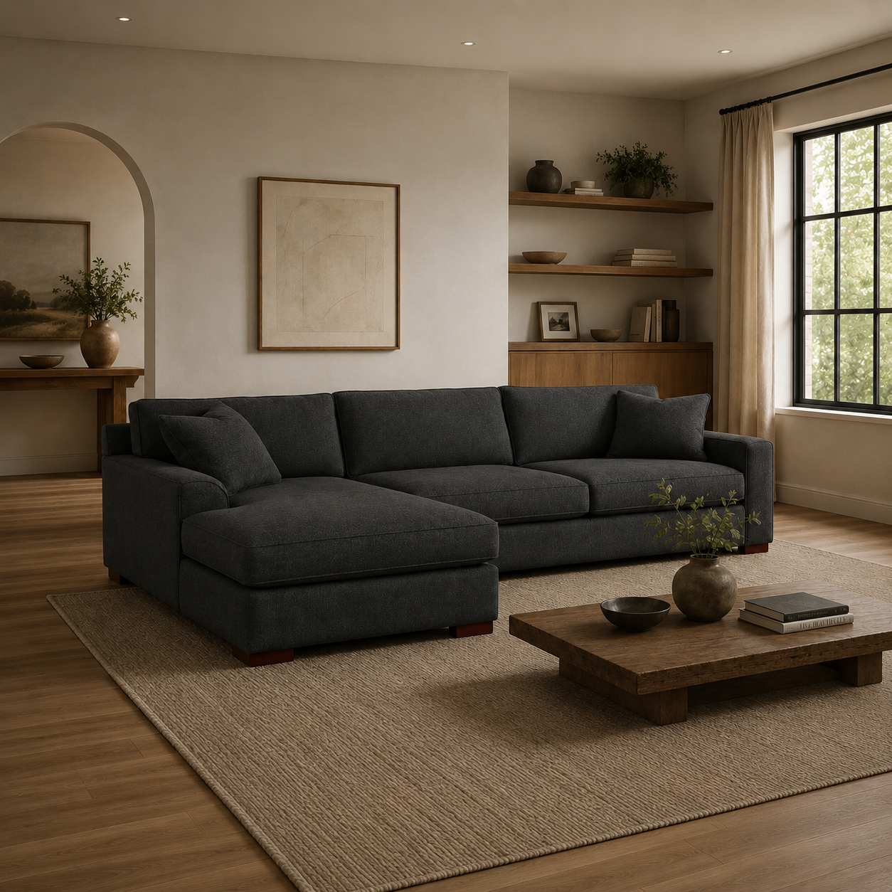 ركنة حرف L كتان 270×170 سم SZ21 