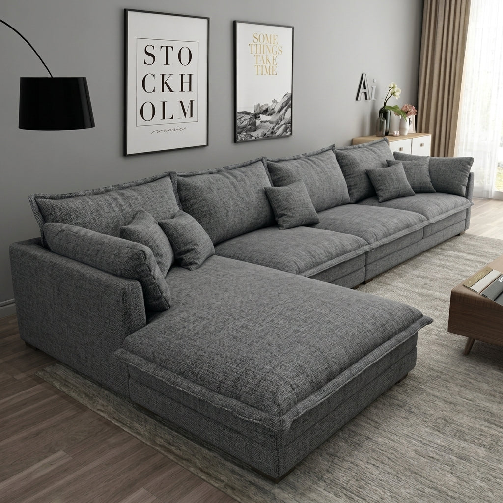 Dark Gray Corner, Two Pieces-sz1051