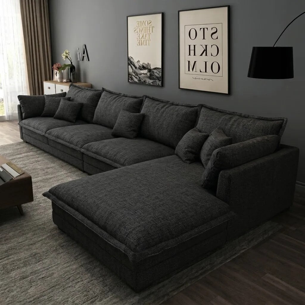 Dark Gray Corner, Two Pieces-sz1051