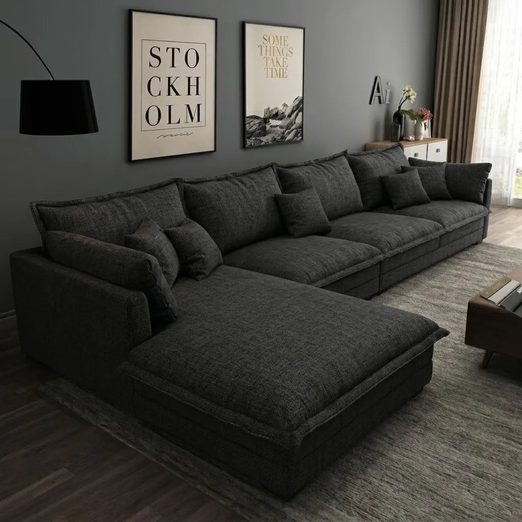 Dark Gray Corner, Two Pieces-sz1051