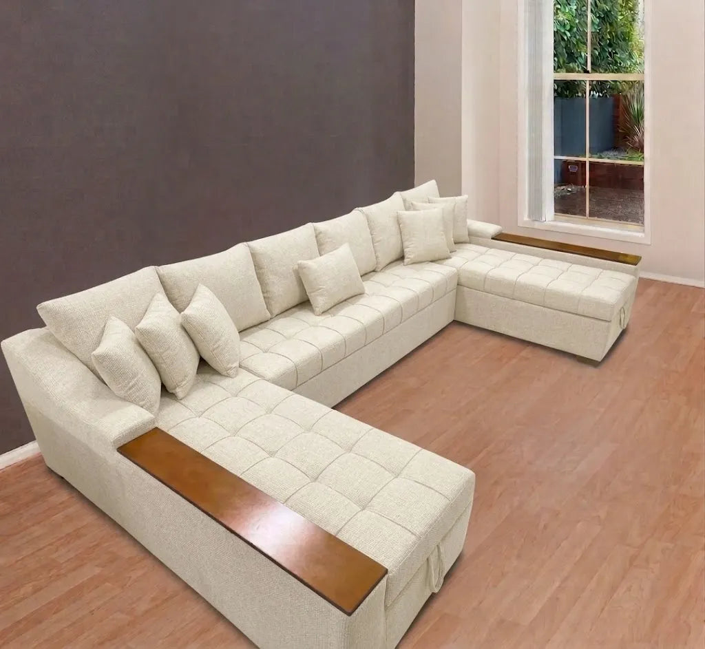 U-Shaped Corner with Bed and 2 Storage Units-sz1053