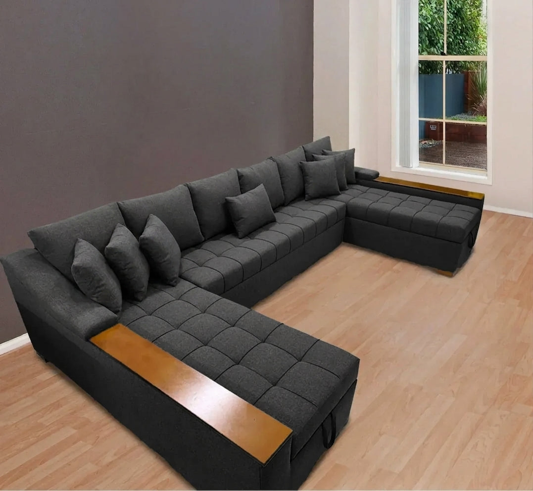 U-Shaped Corner with Bed and 2 Storage Units-sz1053