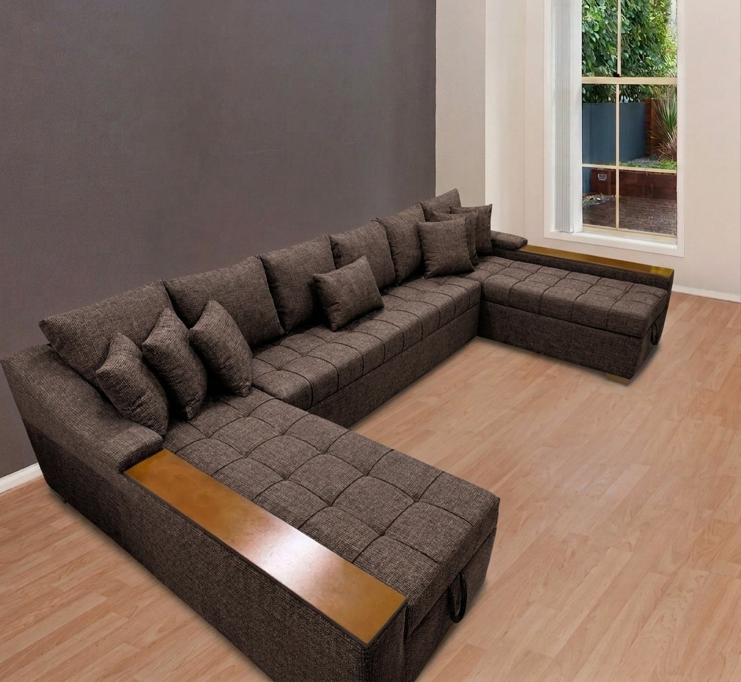 U-Shaped Corner with Bed and 2 Storage Units-sz1053