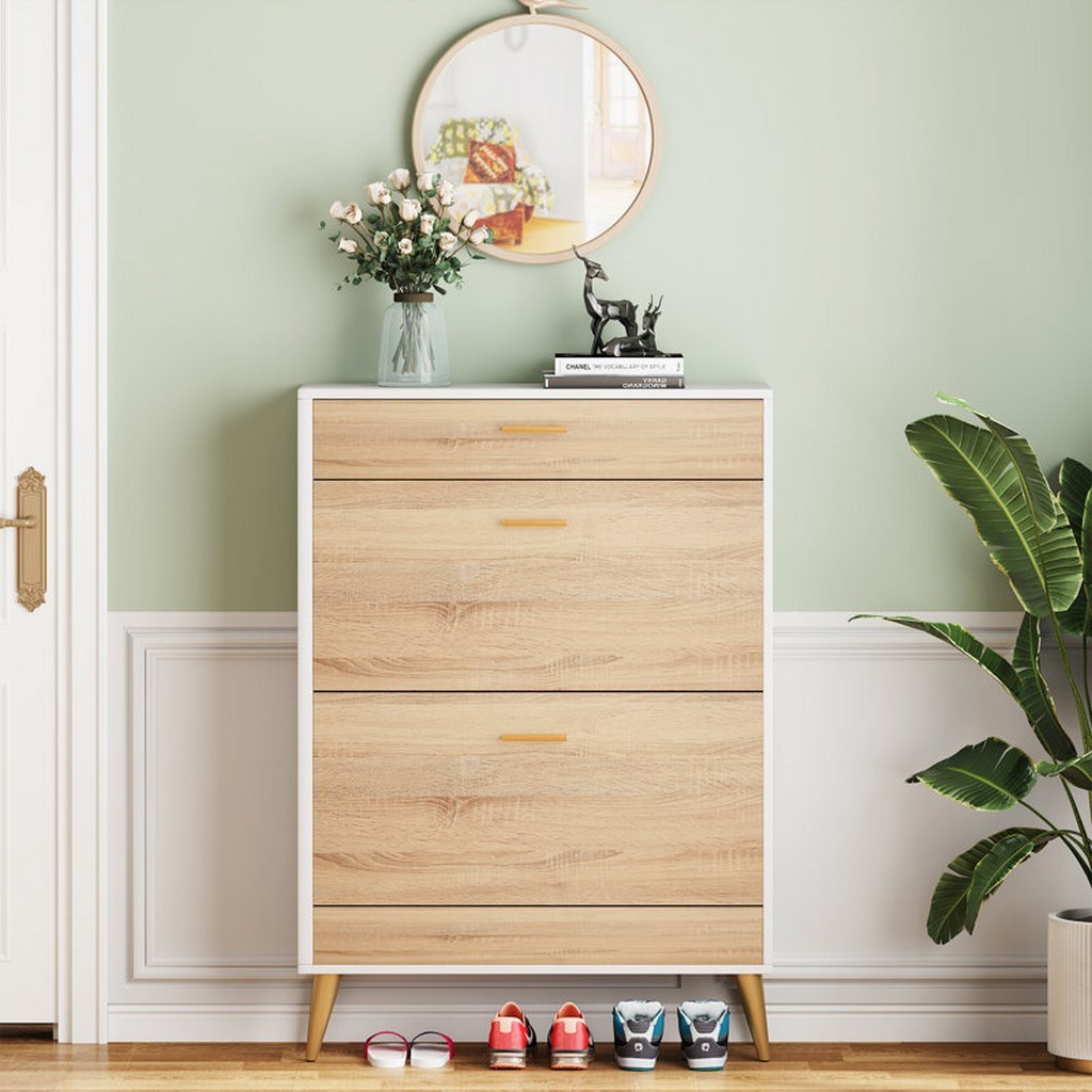 جزامة 3 ادراج ابيض x بيج - SZG13