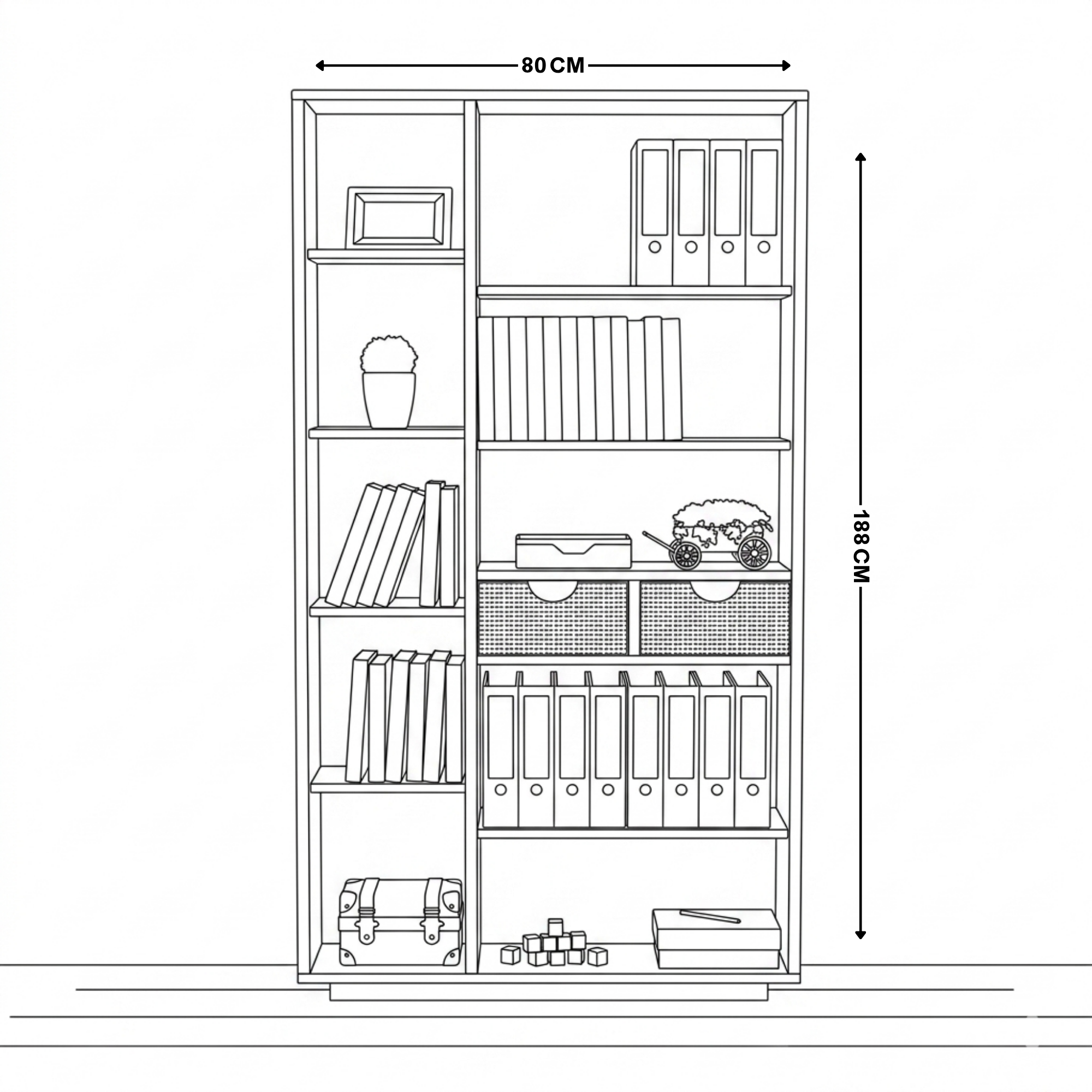 مكتبة MDF - SZM01