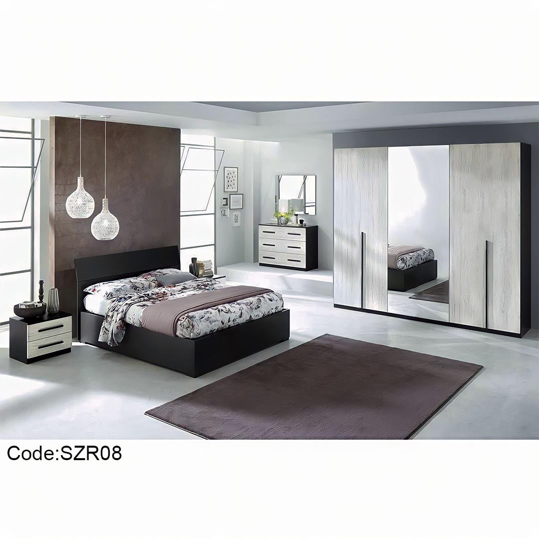 غرفه نوم اسود 5 قطع - szr08