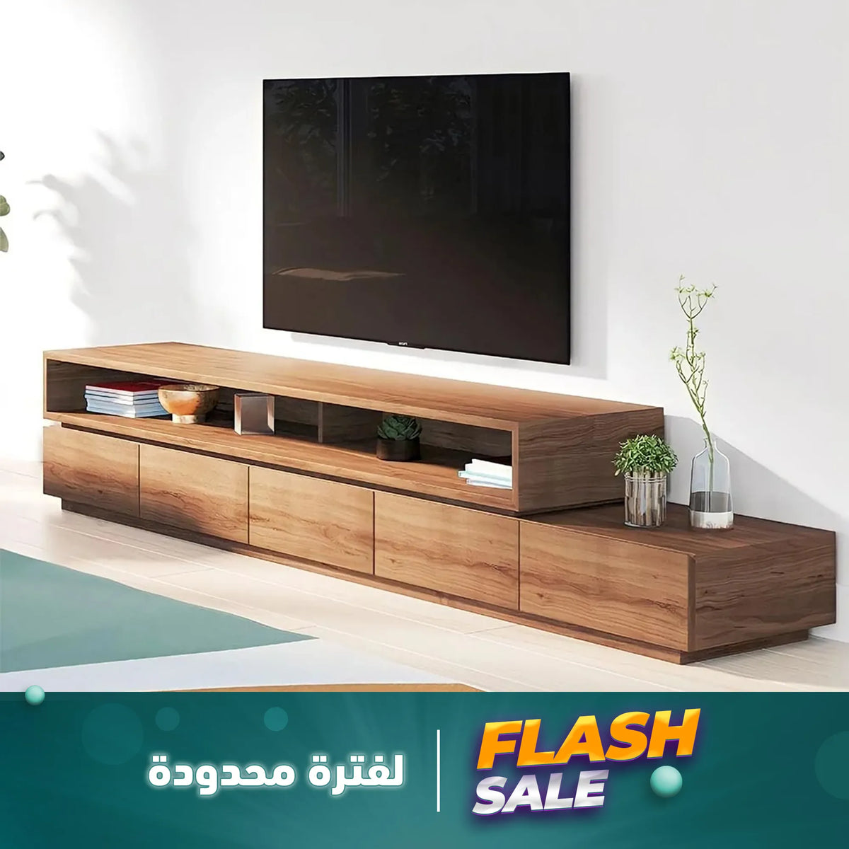 ترابيزة شاشة كبيرة من خشب MDF – SZS07