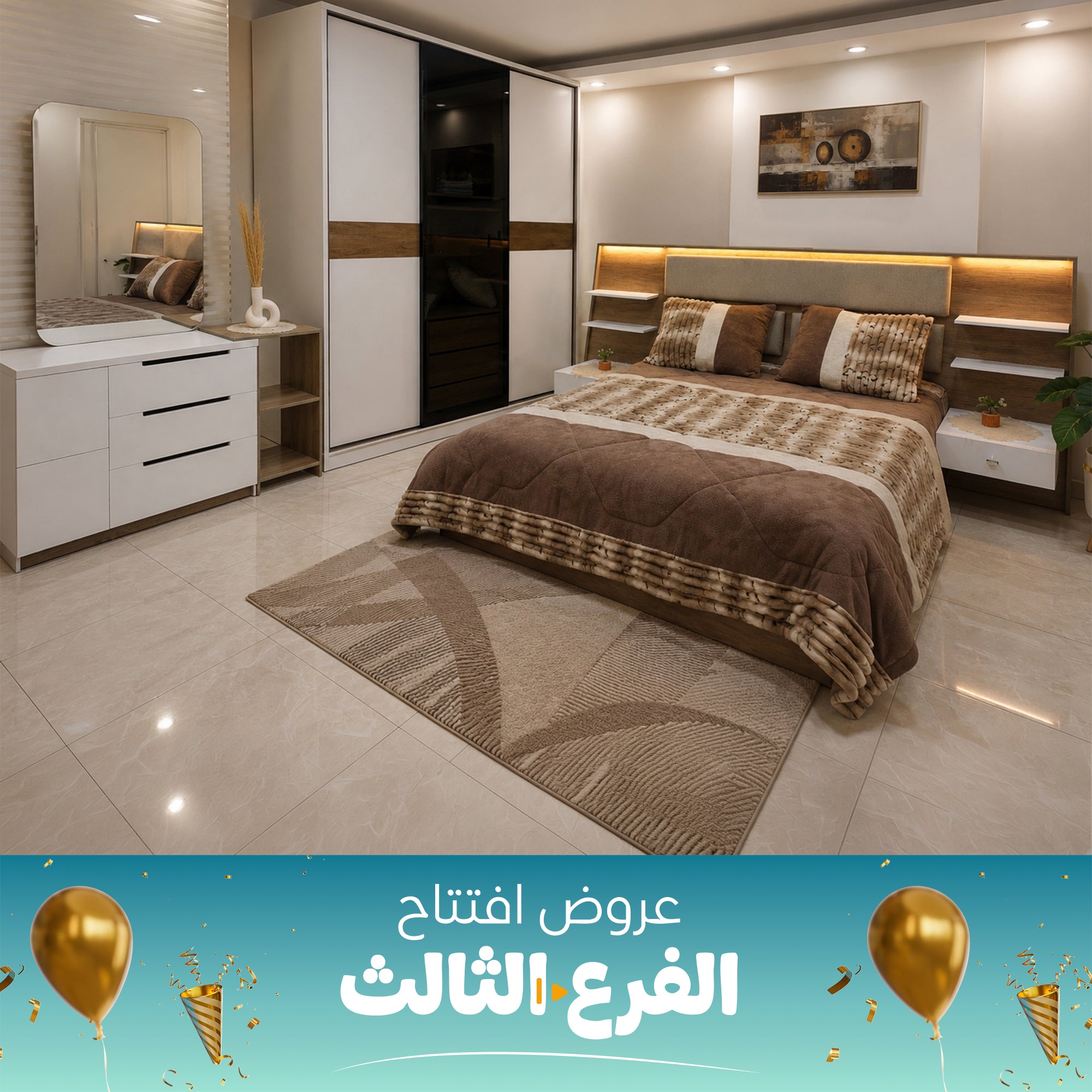 غرفه نوم كريستا 5 قطع-szr36