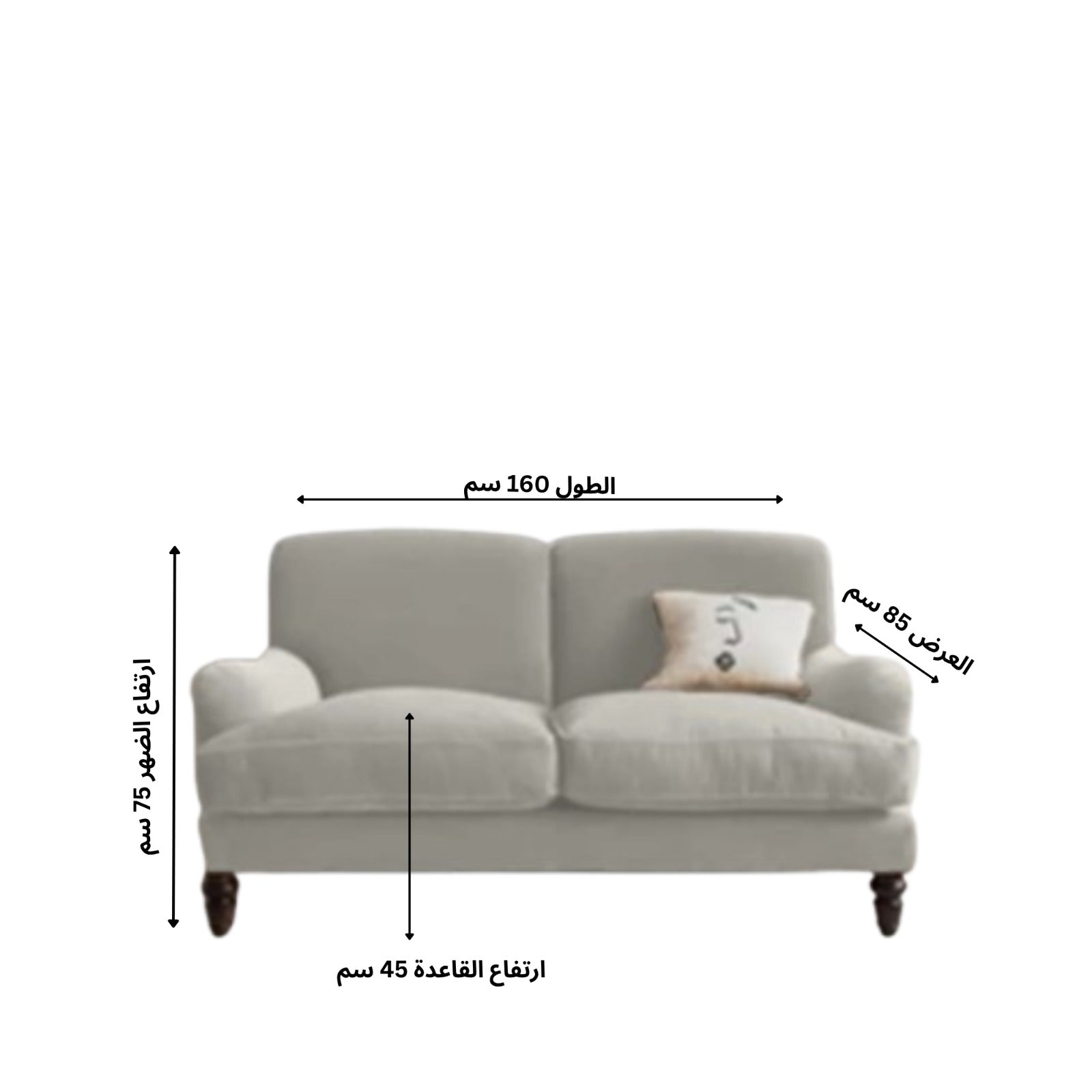 Velvet Two-Seater Sofa – sz438