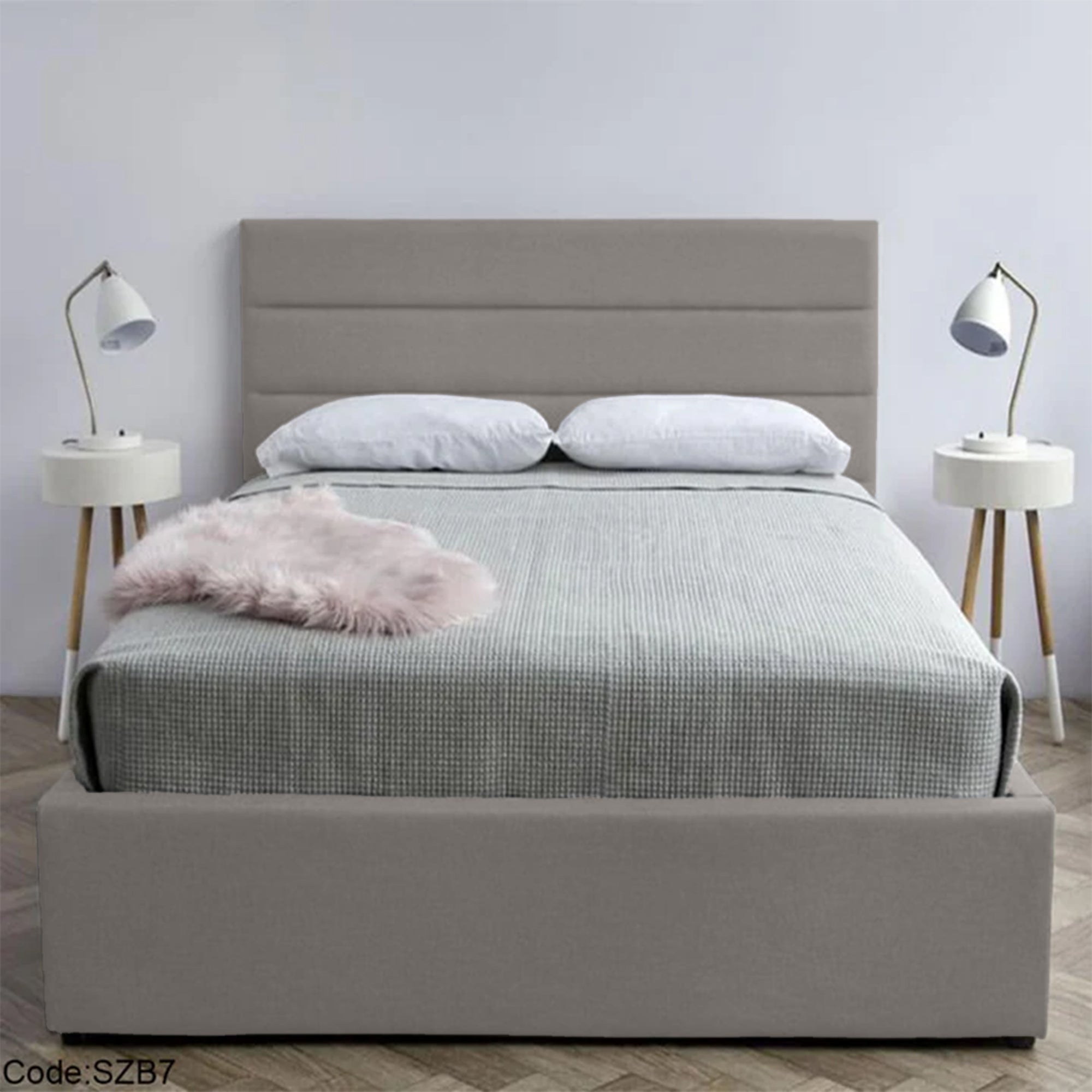 szb7- سرير 120 سم مودرن قطيفه