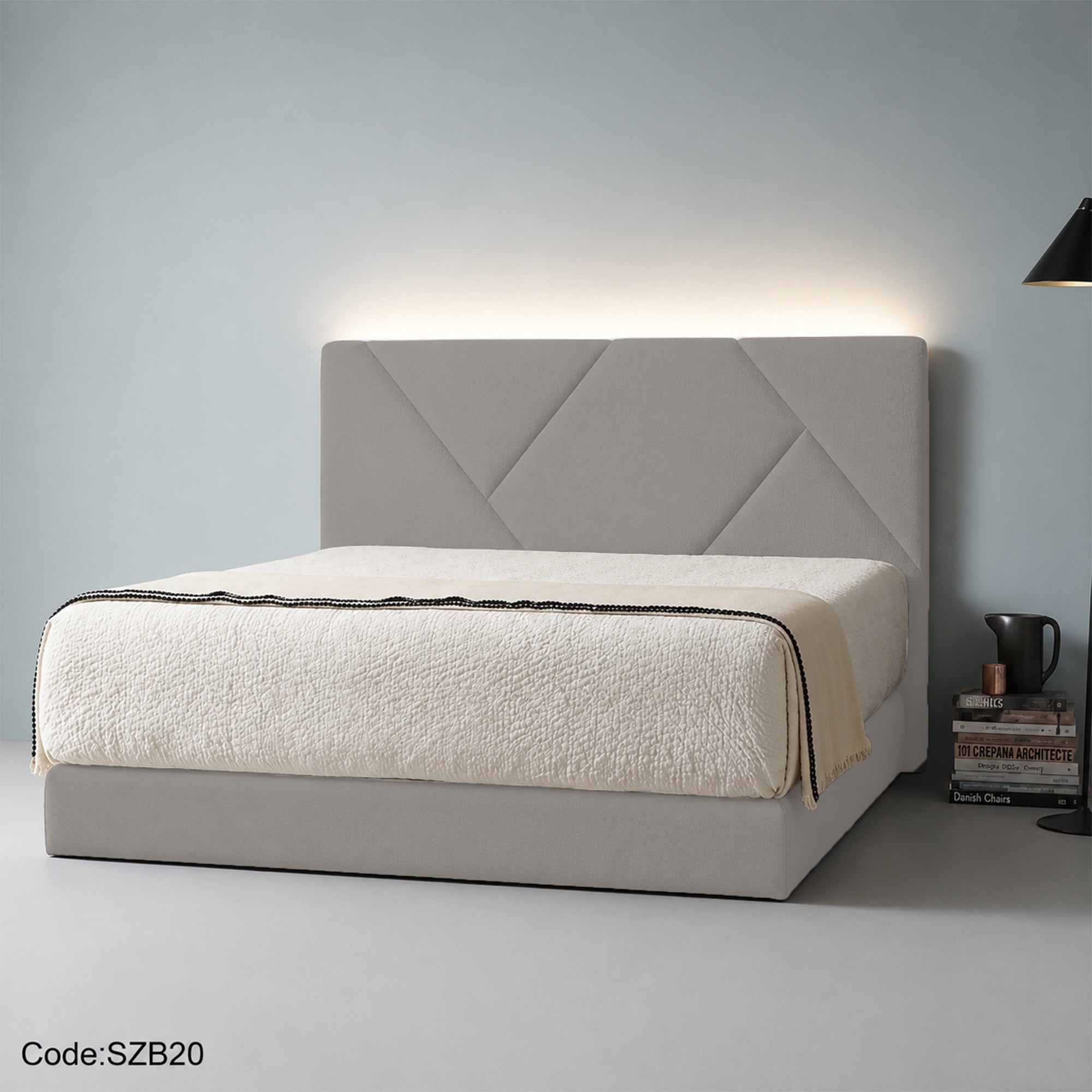 szb20 Modern Upholstered Bed 160 cm