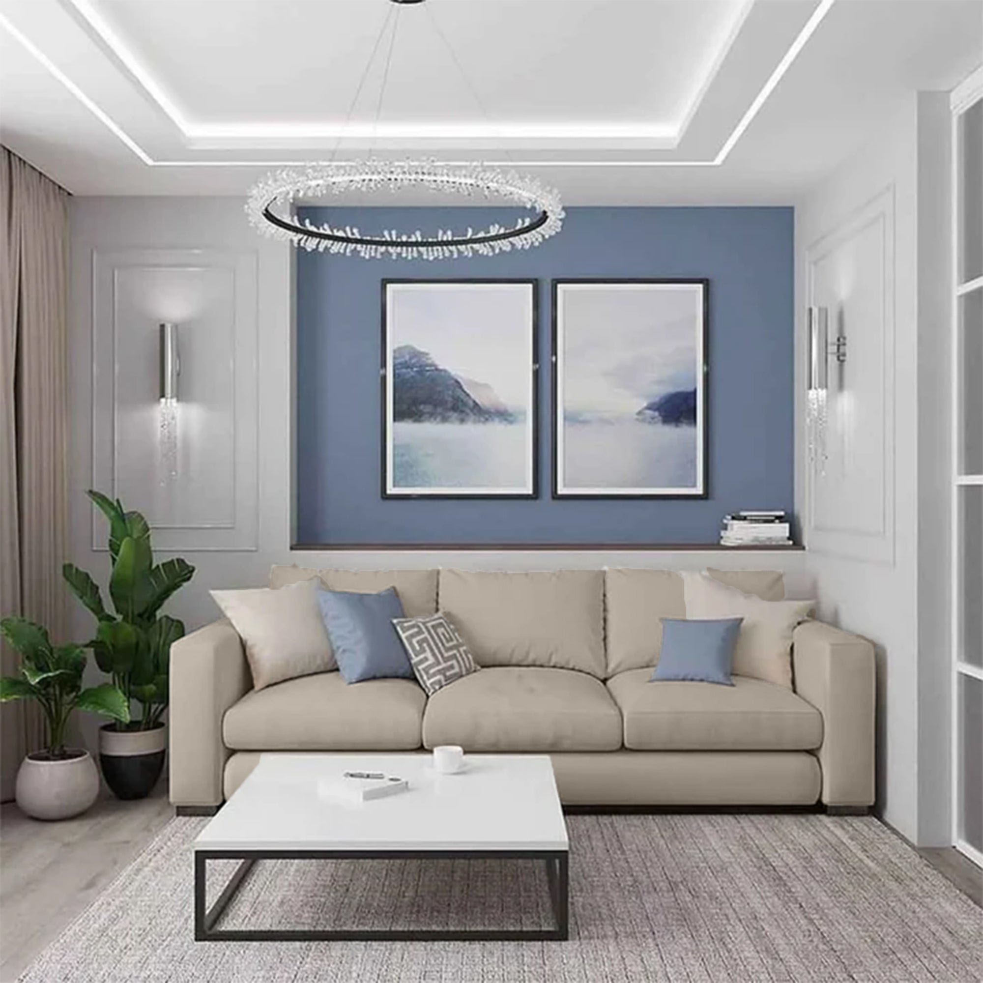 3-Seater Off-White Sofa - SZ452