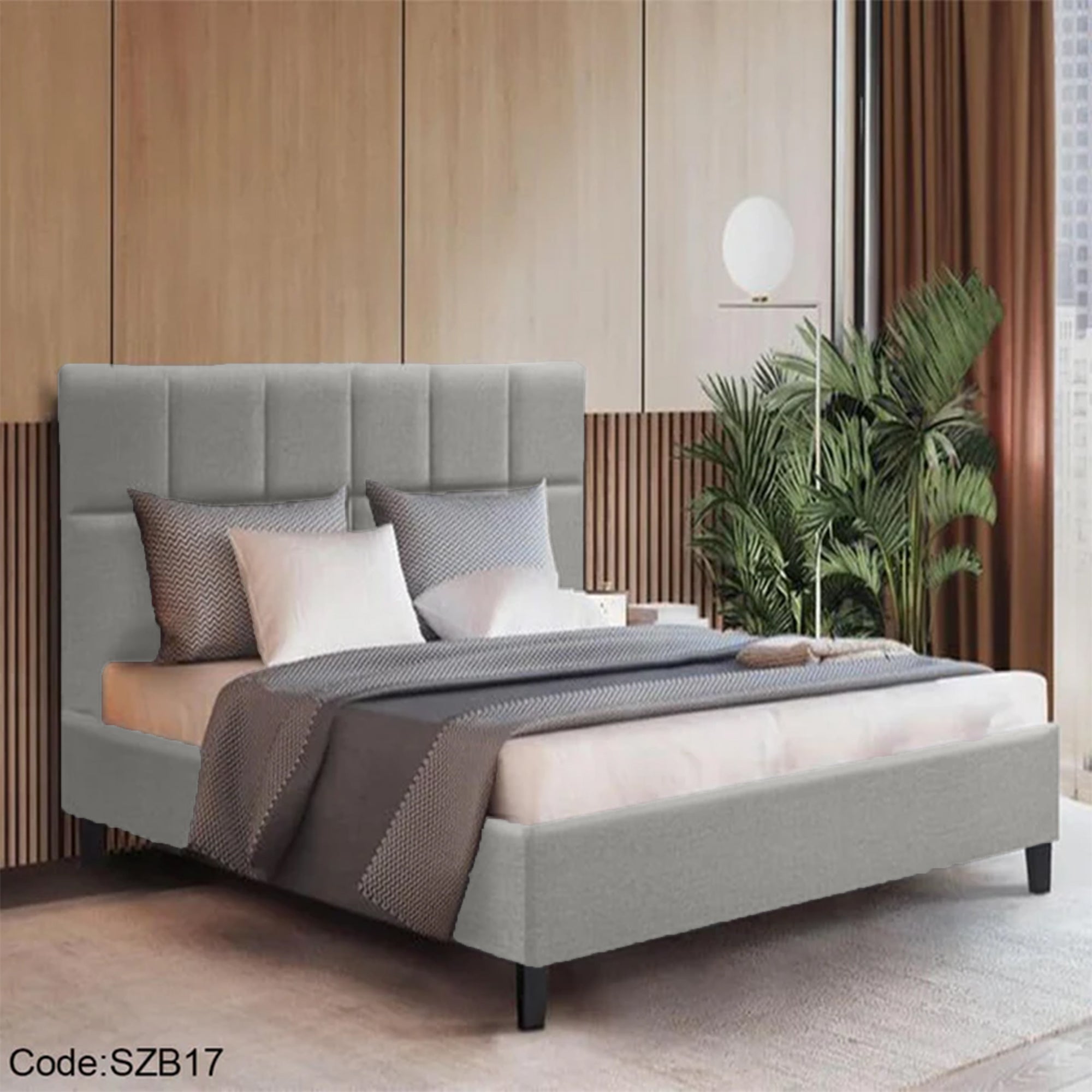 szb17 160 cm Bed Gray