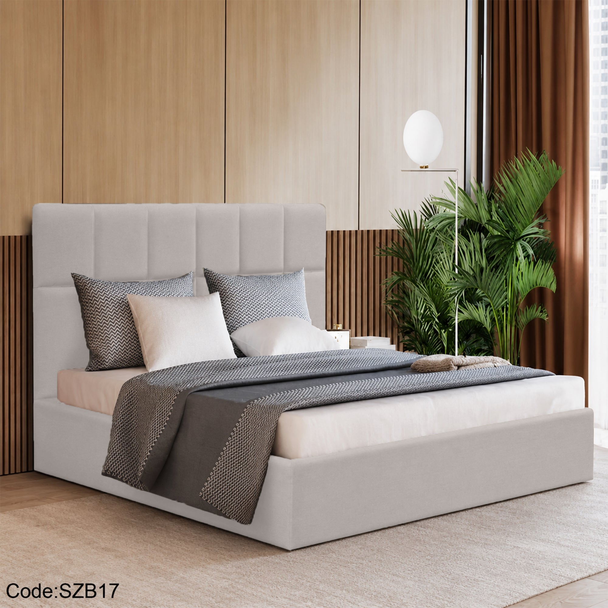 szb17 160 cm Bed Gray