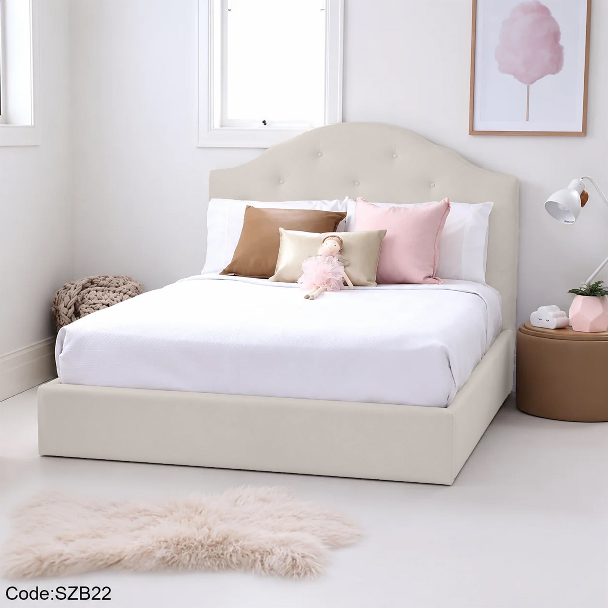 Children's Wooden Bed Size 120 cm - szb22