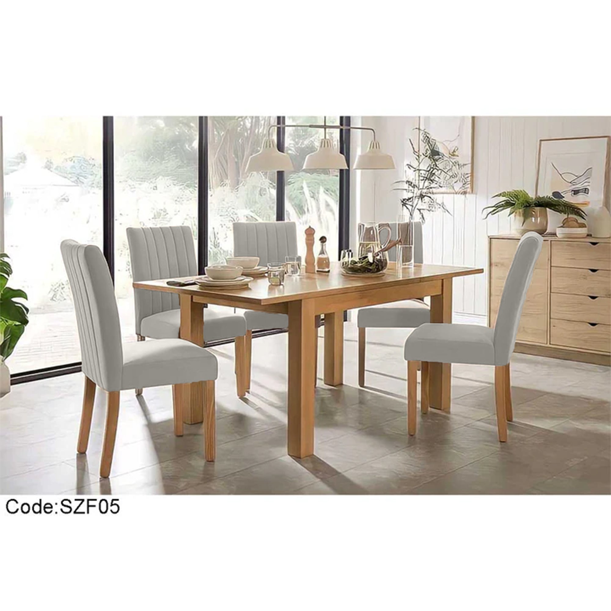 Modern Café Dining Table with 5 Chairs