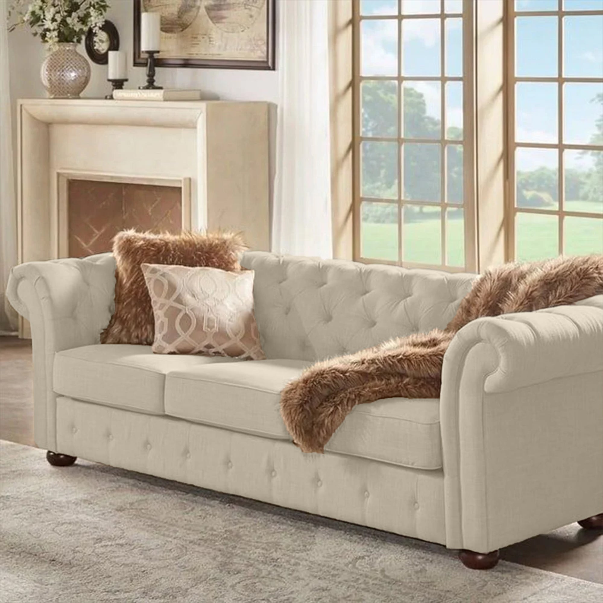 Tufted Three-Seater Sofa – sz31