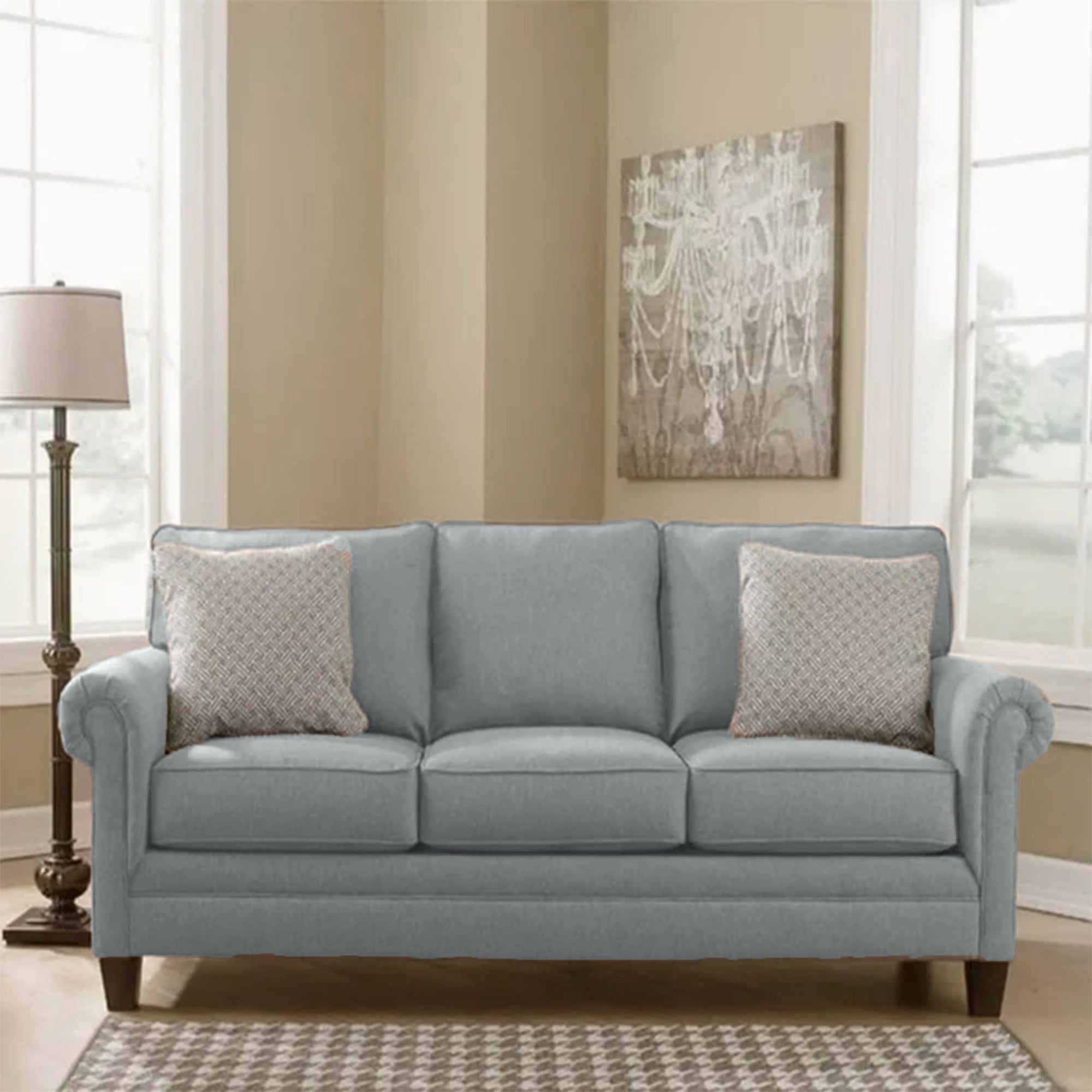 Beige Three-Seater Sofa – sz408