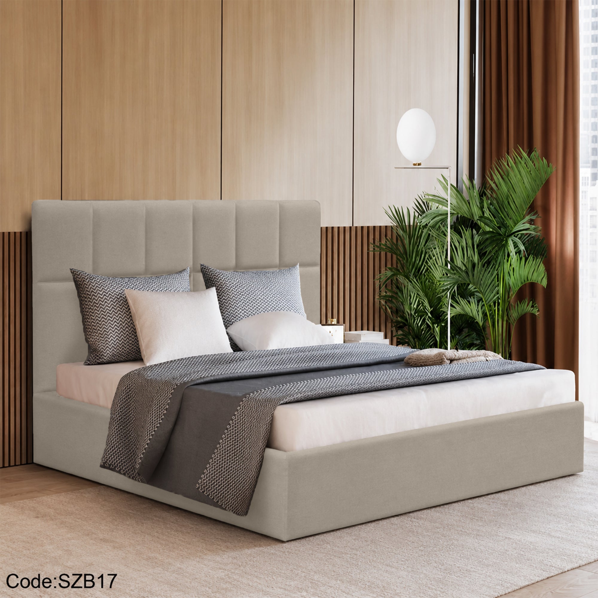 szb17 160 cm Bed Gray