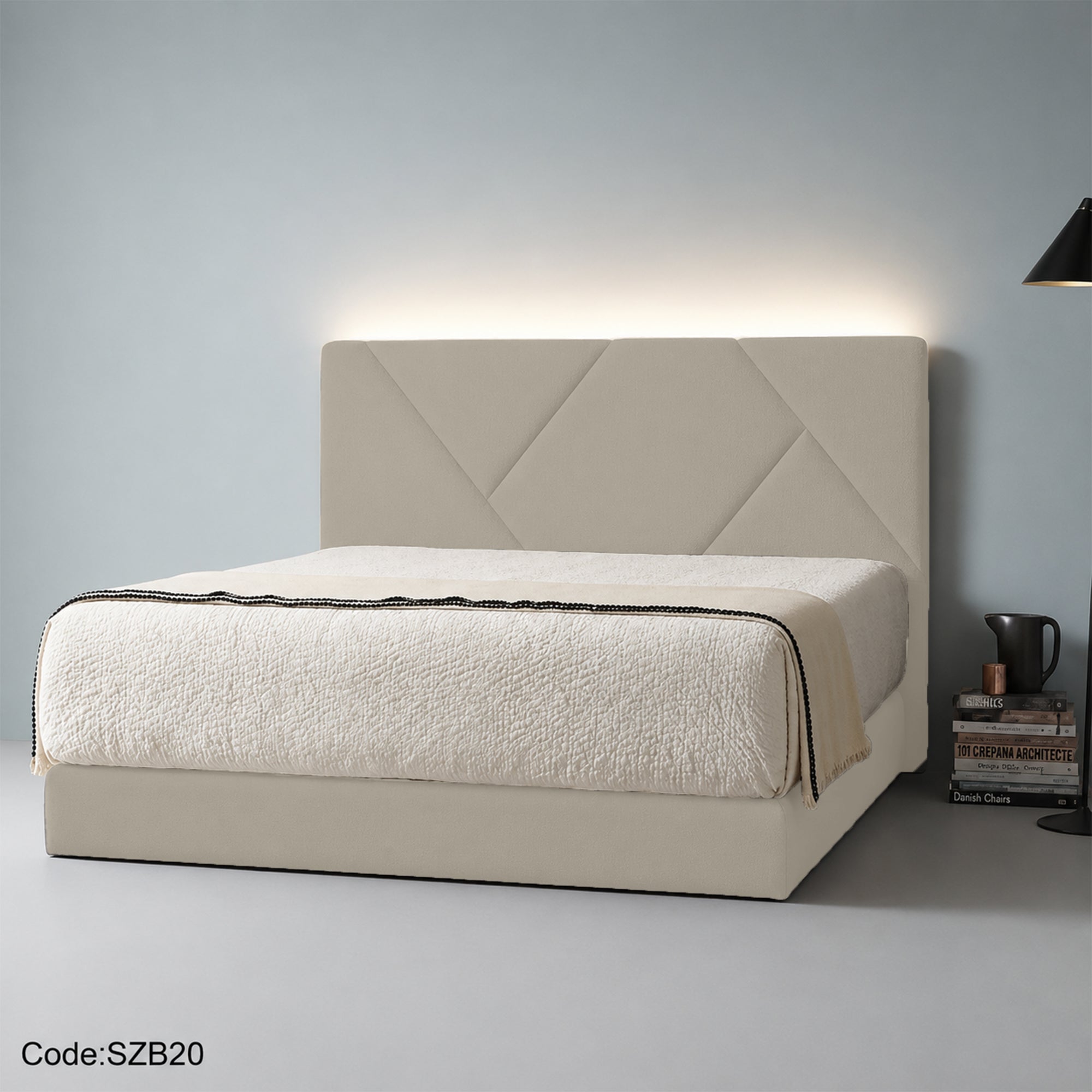 szb20 Modern Upholstered Bed 160 cm