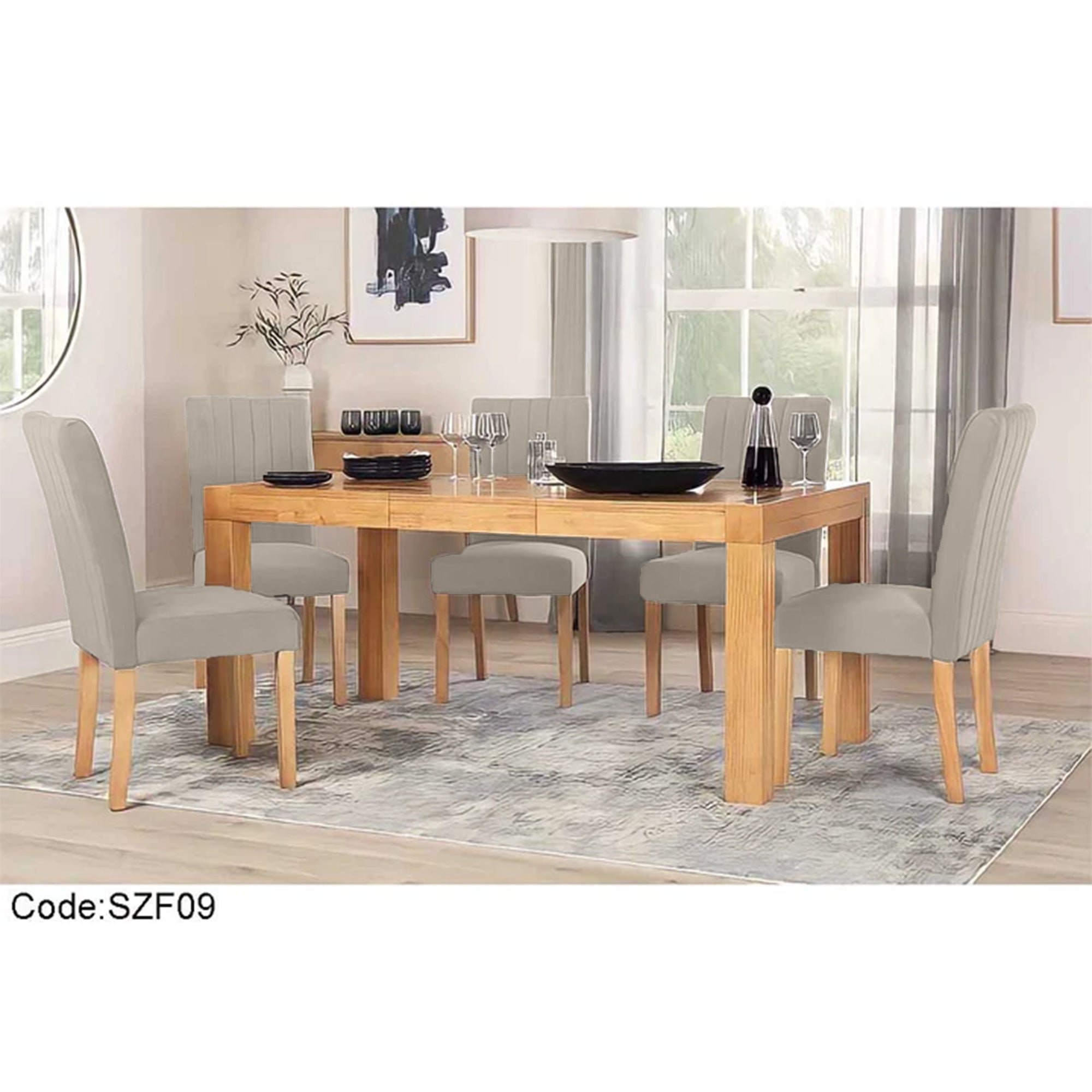 كراسي سفرة كلاسيك رمادي-szf09