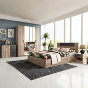 غرفة نوم 5 قطع - بيج ورمادى - szr40