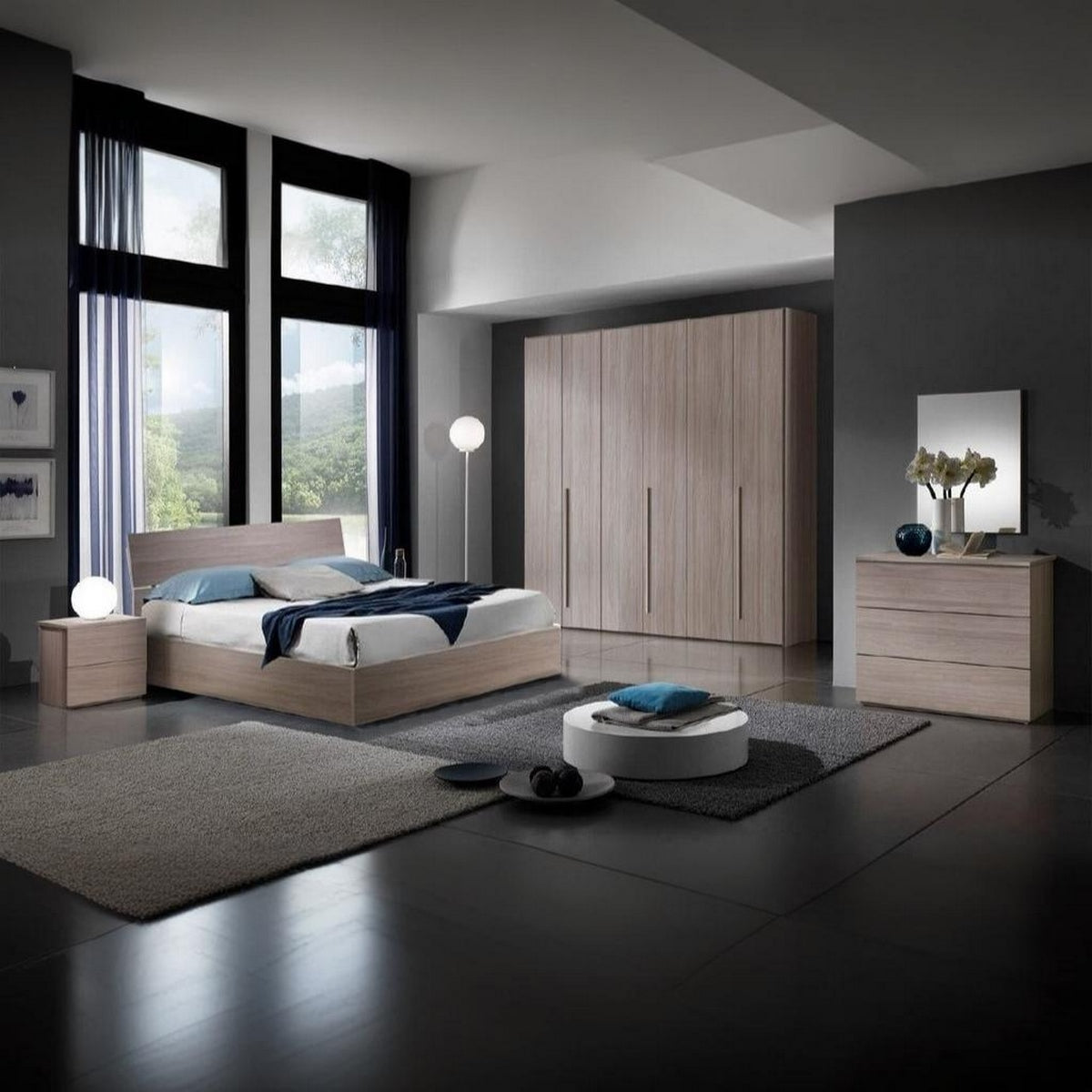 غرفة نوم 5 قطع - بيج - szr39