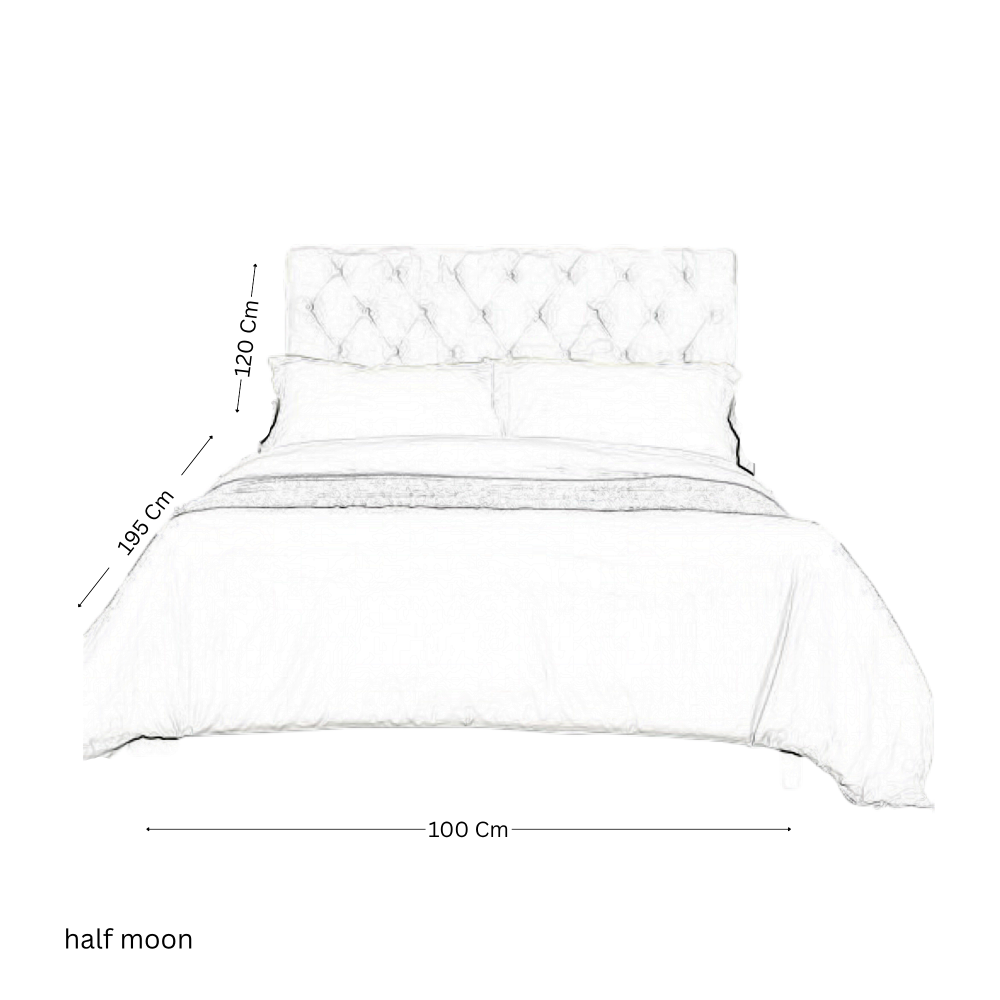 half moon -سرير كابتونيه وبانكيت