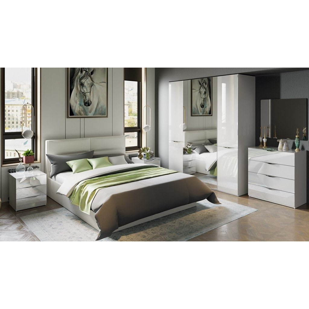 غرفة نوم 5 قطع - ابيض - szr38