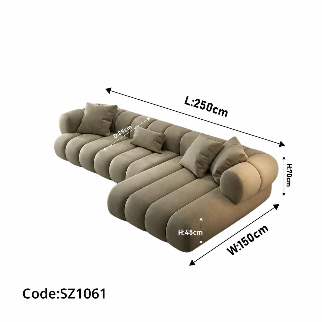 ركنة حرف L بتصميم راقٍ – SZ1061