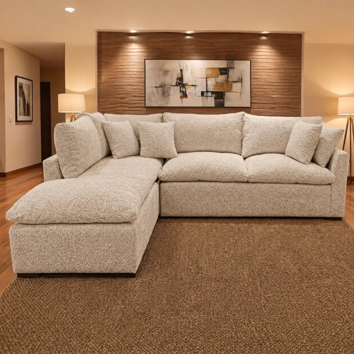 Light Beige Corner Sofa - SZ1108