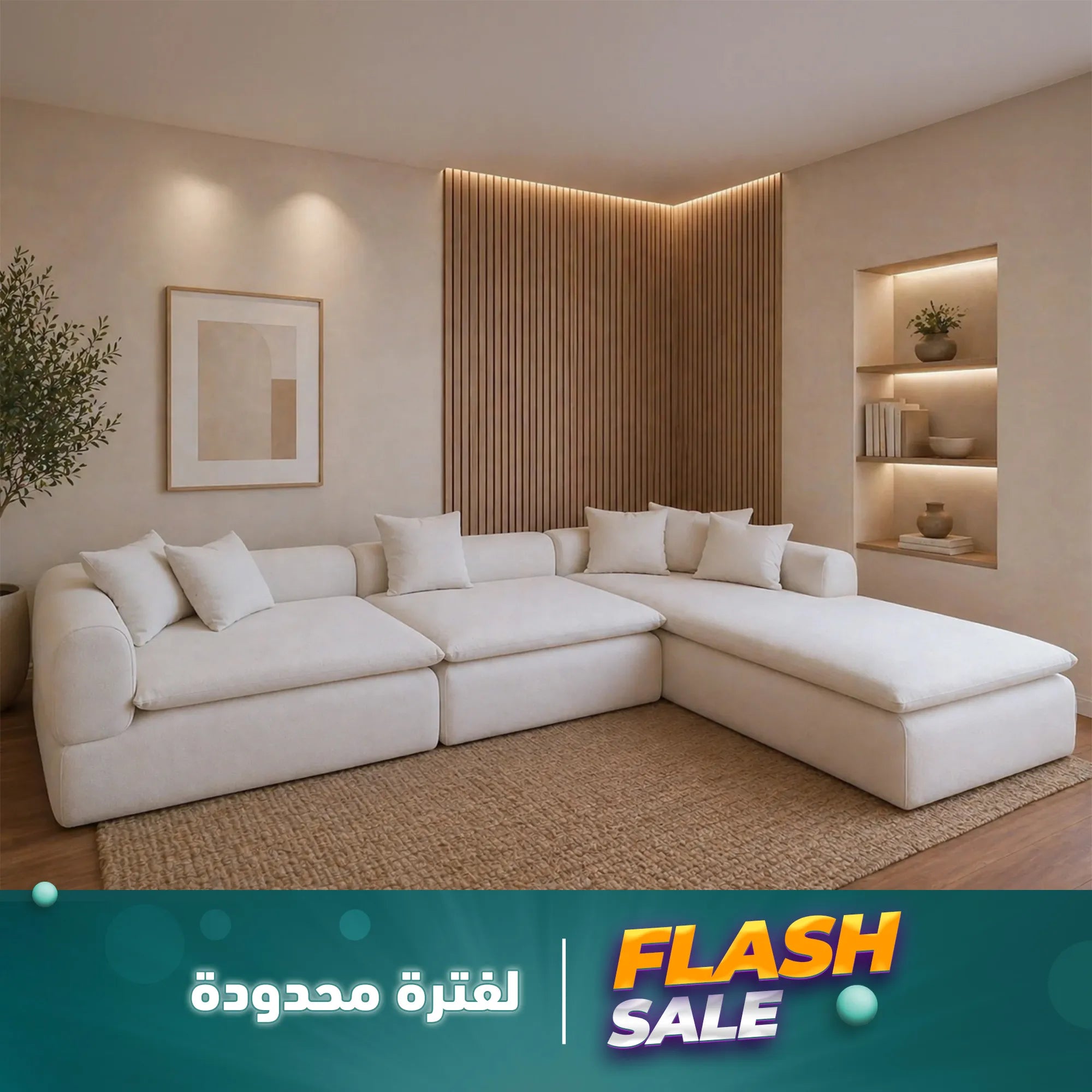 ركنة أوف وايت مودرن بقماش اسبيدر – SZ1112