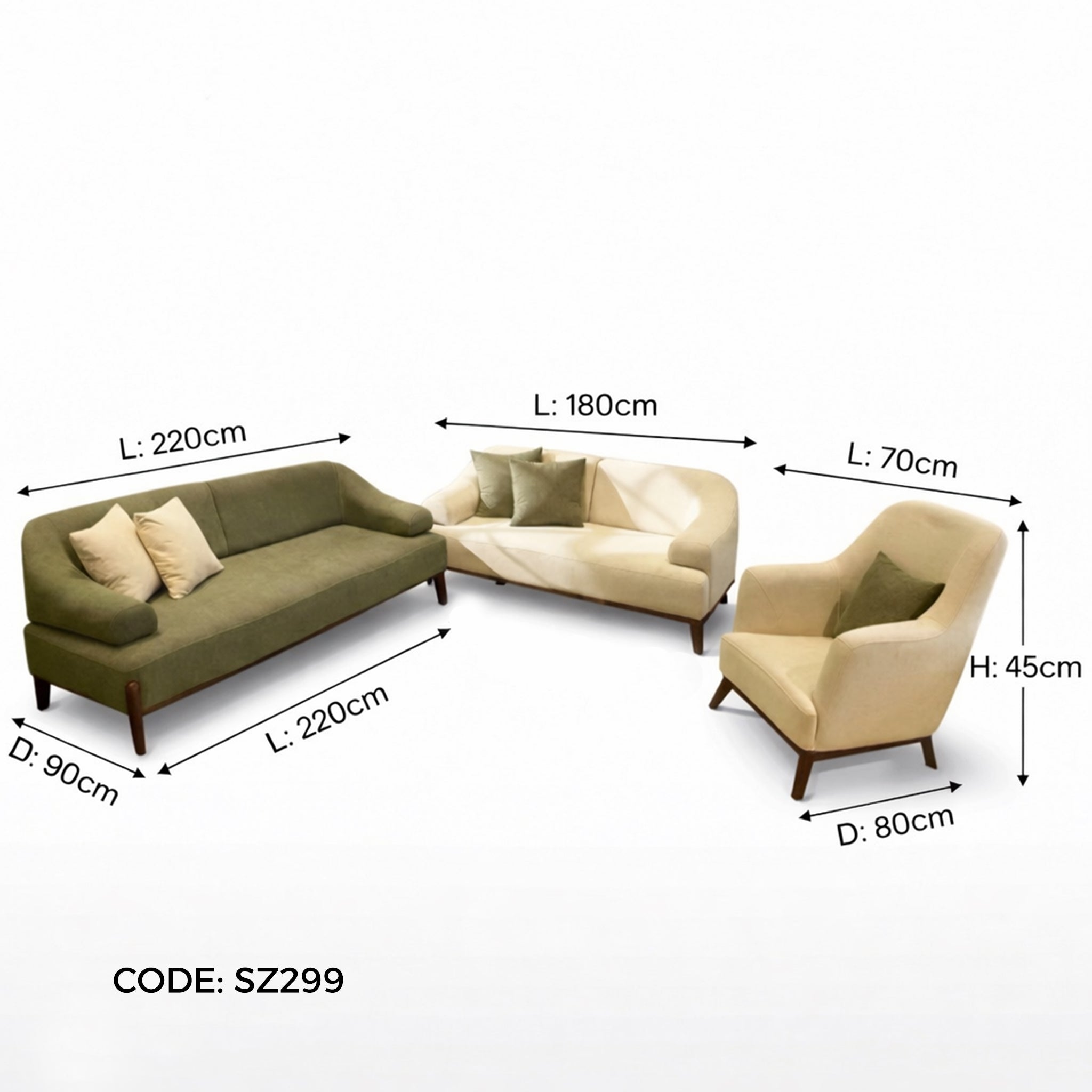 انتريه 3 قطع - SZ299